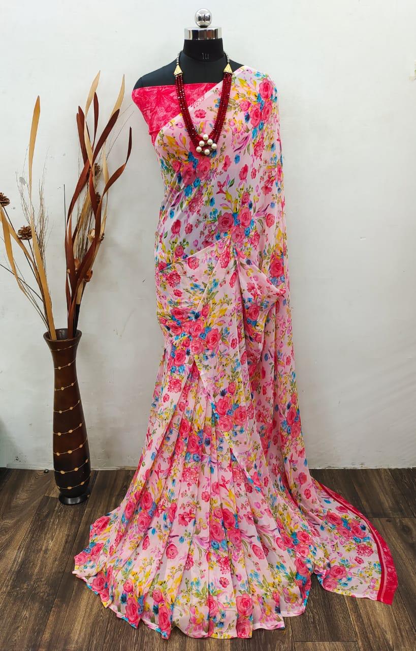 Soni 131 Weightless Georgette Printed Regular Wear Designer Saree Collection